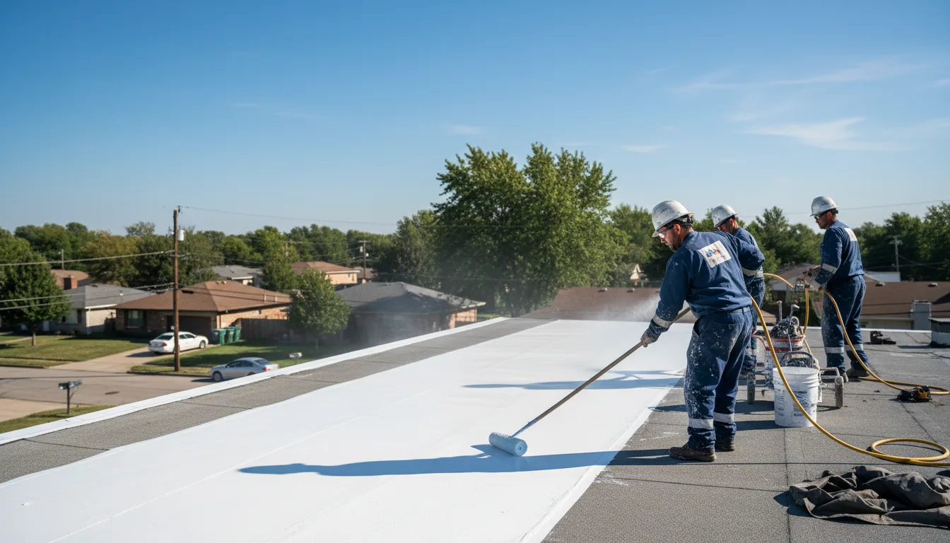 Commercial roof coating in El Paso, IL near me